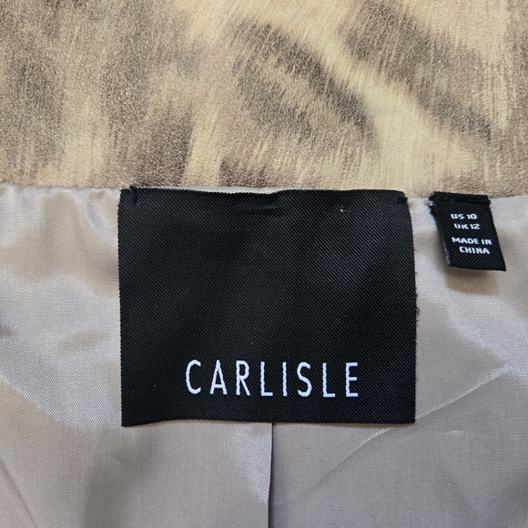 Carslisle 100% Smooth Suede Leopard Print Women's Jacket. Size 10 - Picture 9 of 12